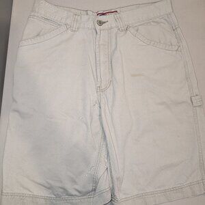 Vintage Old Navy Khaki Denim Utility Work Shorts - Waist 33"